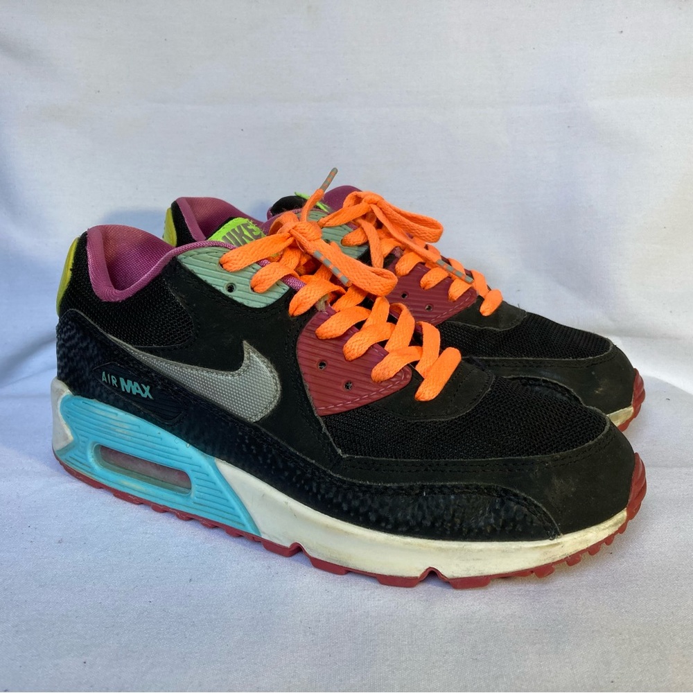 Nike Air Max 90 GS Trainers Size 6.5Y Fruit Loop Sneakers 345017-063